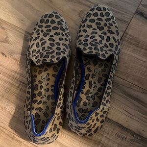 Rothy's Tan Leopard Print Loafers